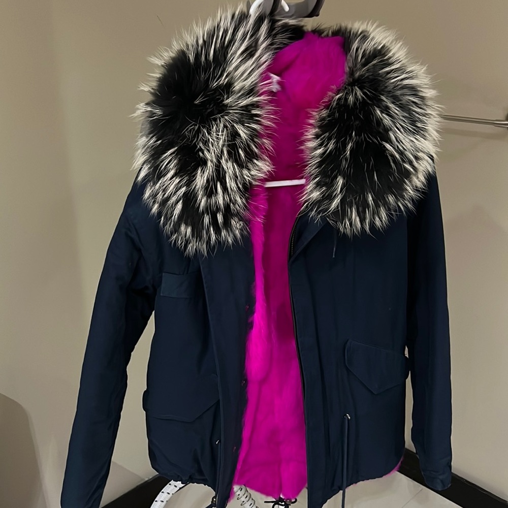 Winter parka 100% real fur